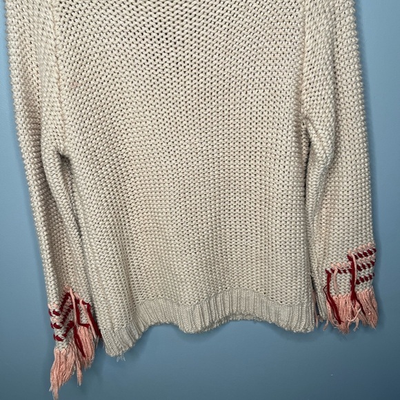 For Love & Lemons x Knitz Denver Fringe Boho Knit Oversized Sweater - Picture 9 of 15